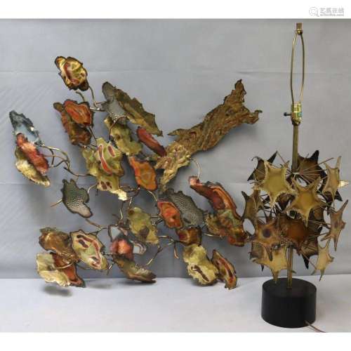 Midcentury Brutalist Wall Sculpture Together with