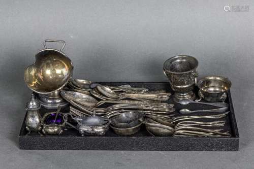 Collection of Sterling flatware comprising (8) sterling teas...