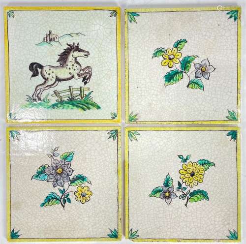 (lot of 11) Group of Vienna ceramic art tiles