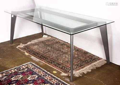 Contemporary glass top table