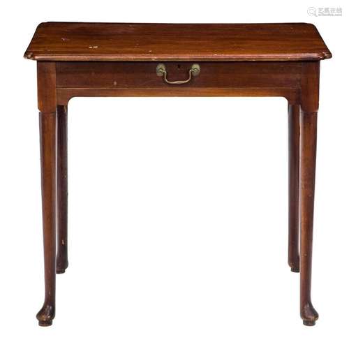 A Queen Anne style mahogany side table