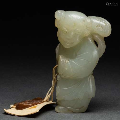 Chinese jade figure of a boy