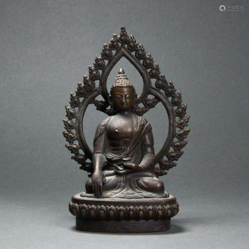 Chinese bronze figure of Buddha