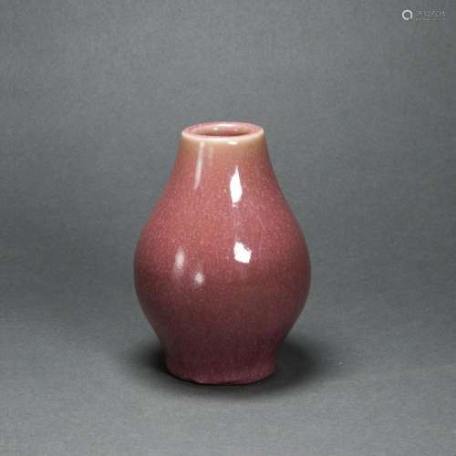 Chinese peach bloom glazed vase