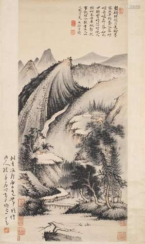 After Shitao (1642-1707) - Landscape