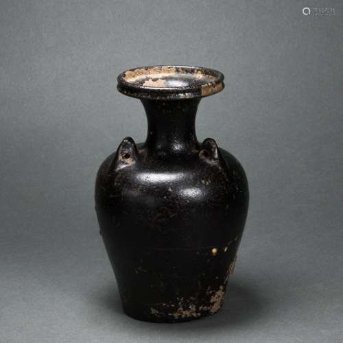 Chinese Henan black glazed vase
