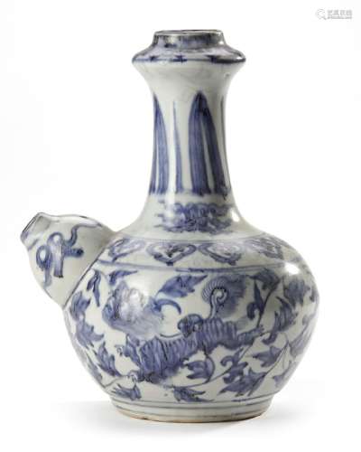 A CHINESE BLUE AND WHITE KENDI, MING DYNASTY (1368-1644)