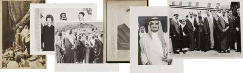 A COLLECTION OF SIX OLD PICTURES OF KING FAHD BIN ABDUL AZIZ...