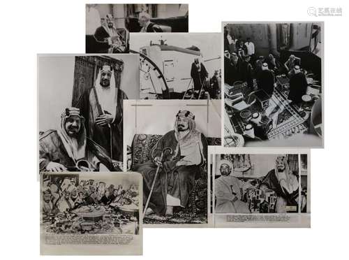 A COLLECTION OF SEVEN OLD PICTURES OF KING ABDUL AZIZ AL SAU...