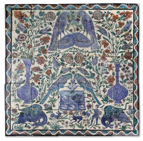 A FINE DAMASCUS TILE PANEL, OTTOMAN SYRIA, 18TH CENTURY