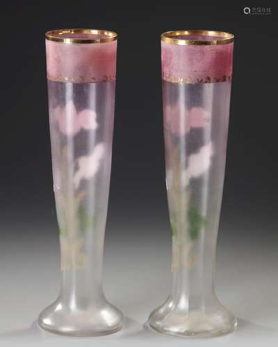 A PAIR OF LEGRAS VASES, FRANCE, 19TH CENTURY