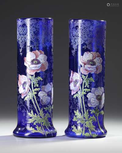 A PAIR OF LEGRAS VASES, ART NOUVEAU, FRANCE, 19TH CENTURY