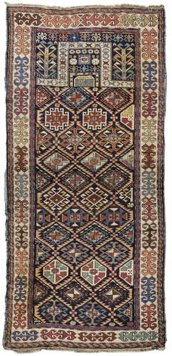 AN AKSTAFA PRAYER RUG, CAUCASUS, MID 19TH CENTURY