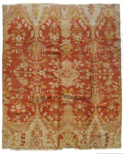 AN ANATOLIAN USHAK RUG, CIRCA 1880