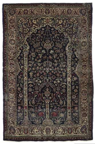 A TEHRAN PRAYER RUG, PERSIA, 1900