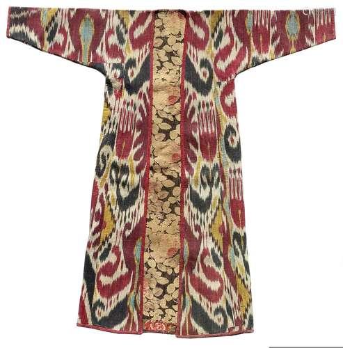 AN IKAT DRESS, UZBEKISTAN, LATE 19TH CENTURY