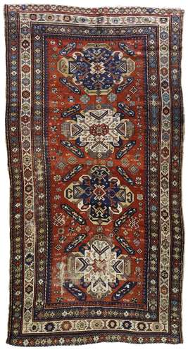 A KAZAK RUG, CAUCASUS, MID 19TH CENTURY