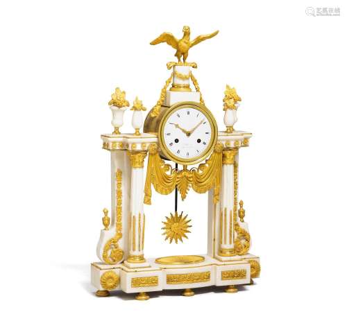 Portal pendulum clock Louis XVI