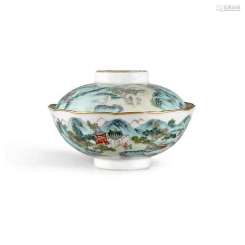 An inscribed famille-rose bowl and cover, Mark of Daoguang, ...