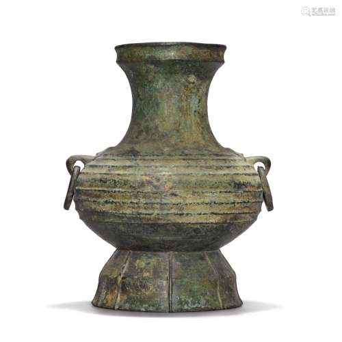 A large bronze vase (Hu), Eastern Han dynasty