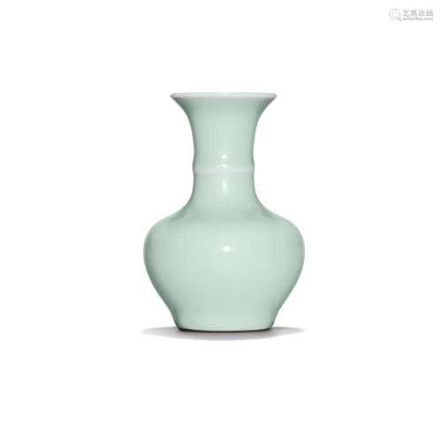 A small celadon-glazed vase, 20th century