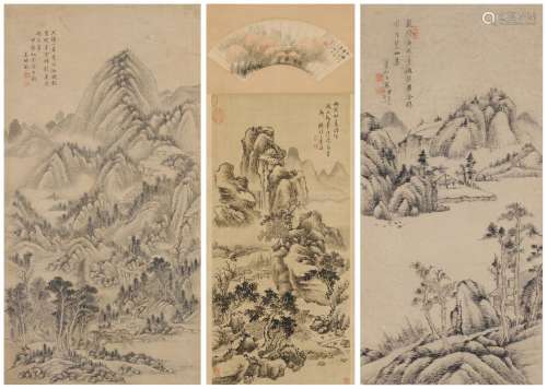 A Group of Three Landscape Paintings