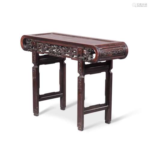 A 'hongmu' recessed-leg table, 19th / 20th century