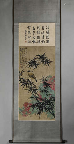 清代 李鱓精品（花鳥圖）立軸