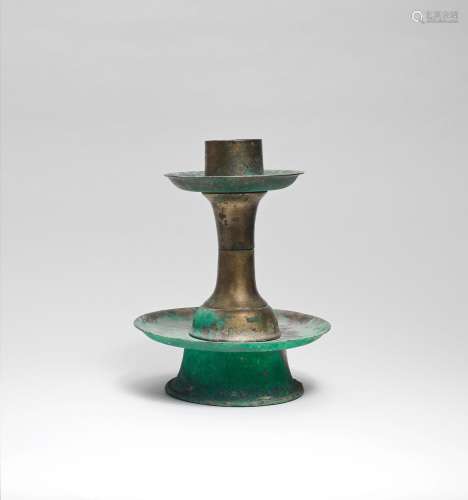 A BRONZE CANDLE HOLDER Tang Dynasty (2)