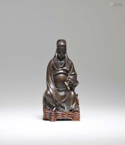 【Y】A BRONZE FIGURE OF WENCHANG  Ming Dynasty (2)