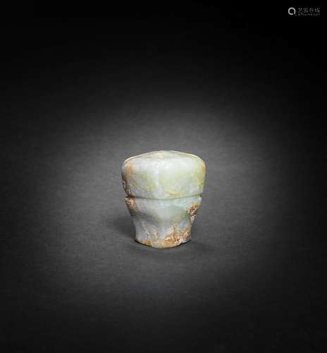 A LARGE AND VERY RARE ARCHAIC JADE 'BUFFALO' CARVING  Late S...