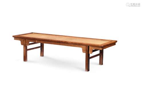 【TP】A FINE AND RARE LARGE HUANGHUALI RECESSED-LEG BENCH, DAT...