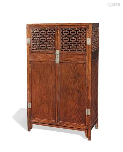 【TP】A HUANGHUALI TWO DOOR CABINET, LIGUI 20th century