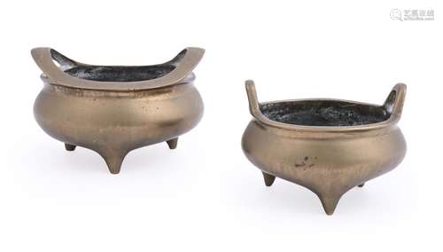 A Chinese bronze tripod censer