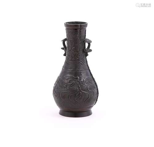 A bronze bottle hu vase