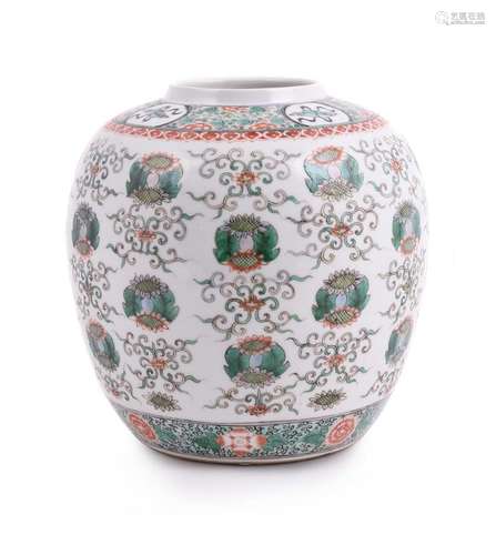 A Chinese Famille Verte jar