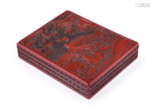A Japanese Lacquered Wood Suzuribako
