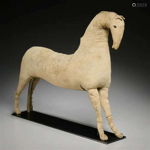 Large American Folk Art cloth model of a horse
