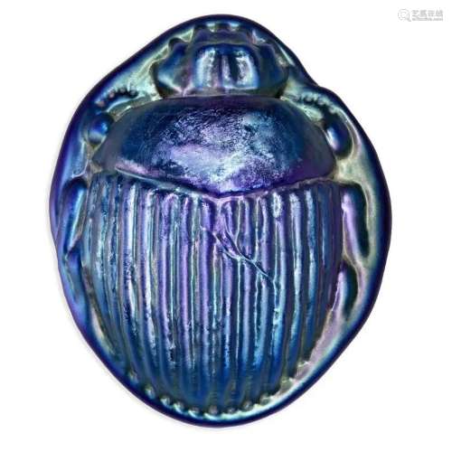 Large L.C. Tiffany Favrile glass scarab