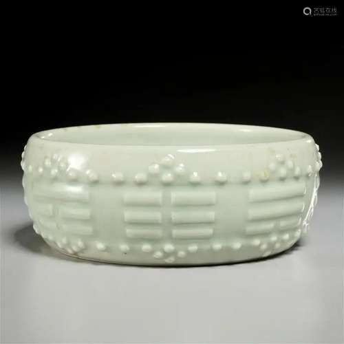 Chinese celadon porcelain 'Bagua' censer