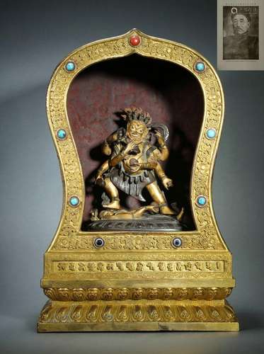 A Bronze-gilt Shrine