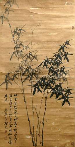 A Chinese Painting of Bamboo Signed Zheng Banqiao