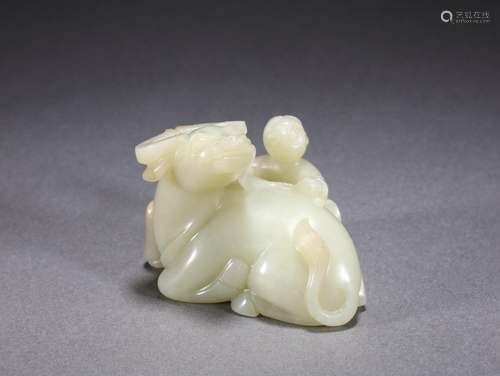 A Carved Jade Buffalo