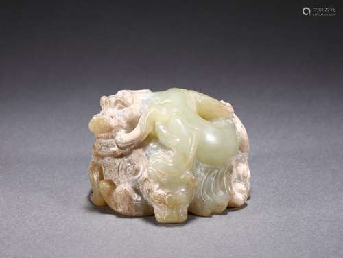 A Carved Jade Beast