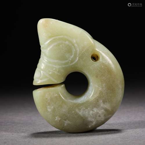 A Carved Jade Pig-dragon