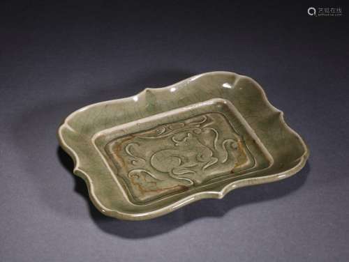 A celadon glaze tray