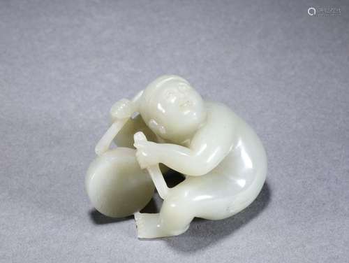 a carved jade figure