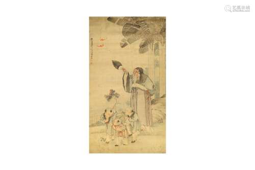 YANG YINGXUAN 楊應選 (Chinese, 1853-1929) Sage and boys 仙人...