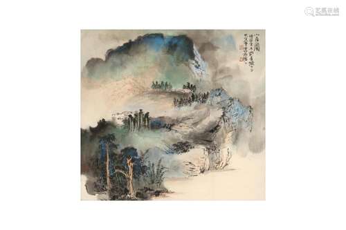 ZHOU YIFANG 周逸範 (b. 1947) Blue and green landscape in the...