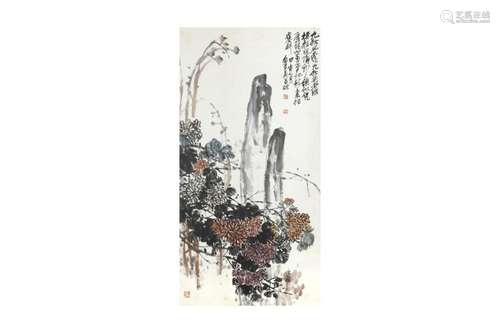 WU CHANGSHUO 吳昌碩 (Huzhou, China, 1844-1927) Chrysanthemum...